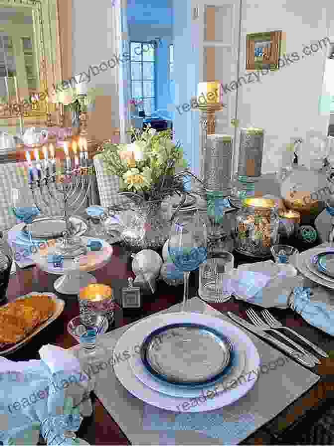 A Festive Hanukkah Table Set With Traditional Dishes Cook It French Easy Recipes For Hanukkah