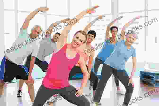 A Group Of People Exercising In A Gym, Symbolizing The Importance Of Regular Exercise Recipes For The Mediterranean Diet: How To Lose Weight And Improve Your Health