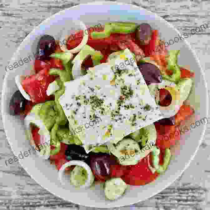 A Horiatiki Salad With Tomatoes, Cucumbers, Onions, Olives, And Feta Cheese Greek Salad Recipes: THE TOP Greek Salad Recipes: Delicious Mouth Watering And Extraordinary Must Eat Salad Recipes Before You Die