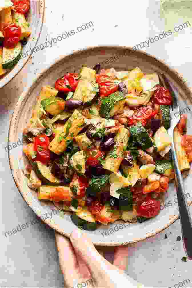 A Photograph Of A Plate Of Colorful And Healthy Pasta Dishes, Including Whole Wheat Spaghetti, Gluten Free Penne, And Vegan Ravioli. Pasta Recipes Cookbook: The Ultimate Guide To Making Healthy Pasta And Pasta By Hand