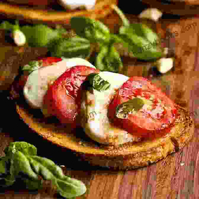 A Plate Of Bruschetta With Tomatoes, Basil, And Mozzarella Cheese Aperitif Ideas For Ketogenic Diet Followers: BEST RECIPES AND IDEAS FOR EASY AND QUICK APPETIZER