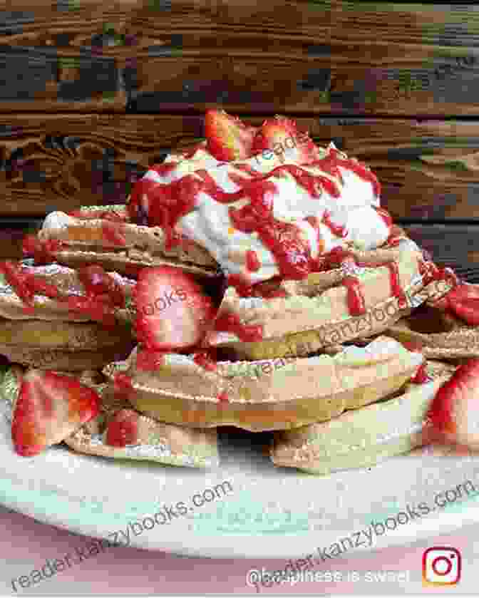 A Plate Of Egg Waffles Topped With Fruit And Whipped Cream The Tasty Egg Cookbook 2024: Easy And Tasty Egg Recipes For You