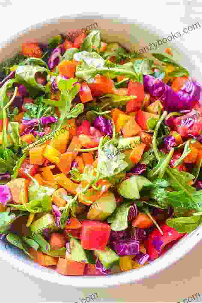 A Vibrant Salad Bursting With Fresh Vegetables And Herbs, Drizzled With A Tangy Dressing. The Fresh Easy Cooking Light: The Food Lover S Healthy Habits Cookbook