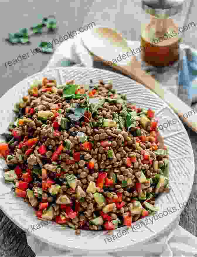 Appetizing Lentil Dish With Vibrant Ingredients 365 Creative Lentil Recipes: I Love Lentil Cookbook