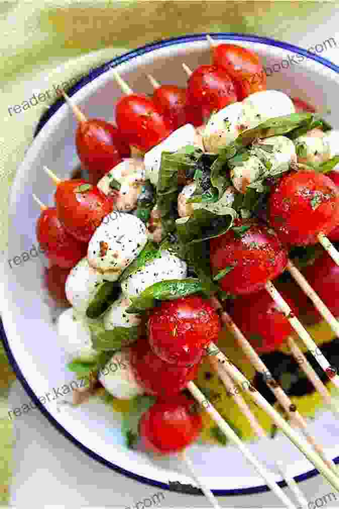 Caprese Skewers With Fresh Mozzarella, Tomatoes, And Basil Top 123 Cheese Appetizer Recipes: A Timeless Cheese Appetizer Cookbook