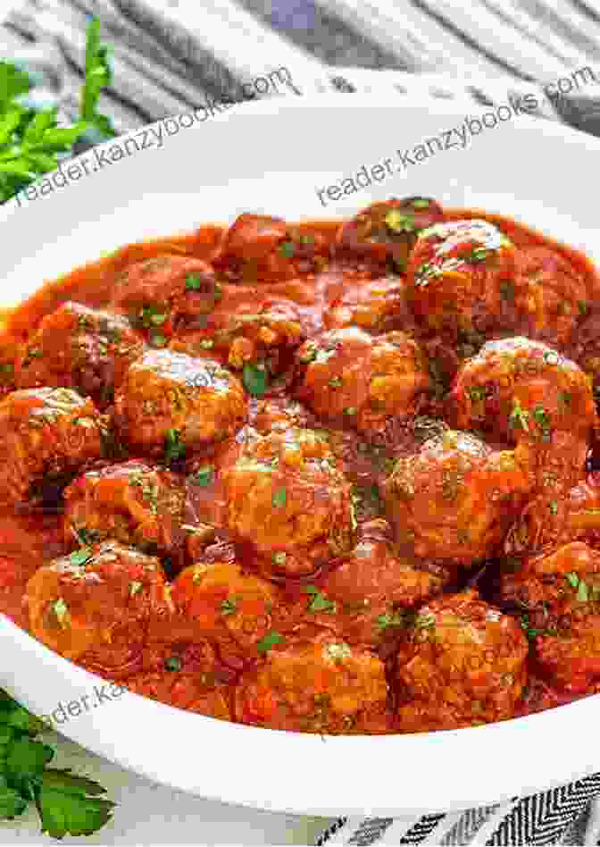 Image Of Classic Meatballs Simmering In A Rich Sauce 50 Meatball Recipes To Die For: The Complete Meatball Cookbook For Delicious Home Made Meatballs (Delicious Home Made Cooking 1)