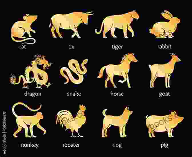 Monkey 12 Friends 12 Year Animal Signs: Asian Tradition Aka Chinese Zodiac And Horoscpoe: Rat Ox Tiger Rabbit Dragon Snake Horse Sheep Monkey Rooster Dog Pig