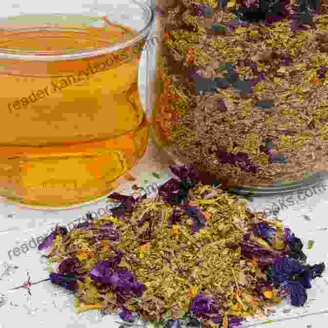 Variety Of Dried Herbs And Flowers Used In Herbal Tea Blends Tea Time: Delicious Recipes Fascinating Facts Secrets Of Tea Preparation And More